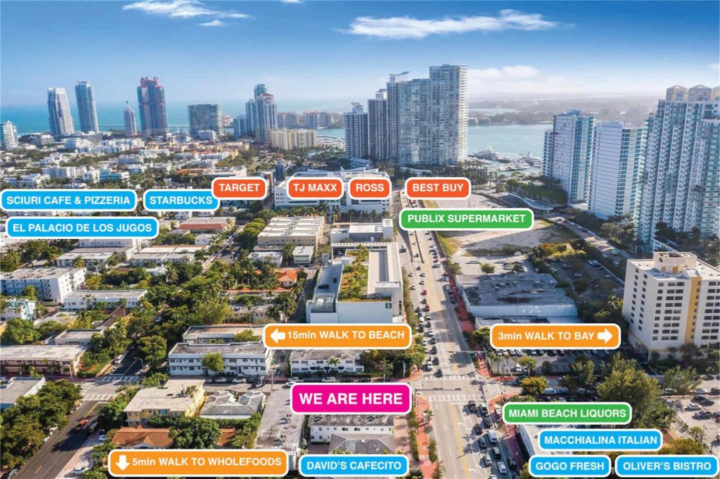 South Beach 2 Bedroom Family & Pet Friendly Apartment With Balcony & Free Parking Miami Beach Kültér fotó